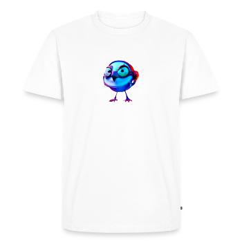 Cute Chick Chicken Hen Robot Cyborg Blue - Men's Premium Organic T-Shirt - white - Front - Nico (187cm)