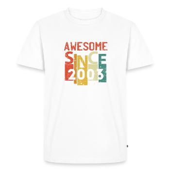 Awesome Since 2003 20th Birthday Retro Classic - Men's Premium Organic T-Shirt - white - Front - Nico (187cm)
