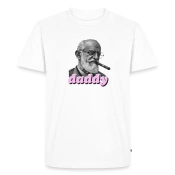 Sigmund ami papa psychologie drôle - T-shirt Premium bio Homme - blanc - Devant - Nico (187cm)