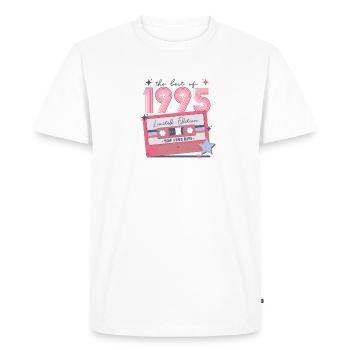 1995 Anniversaire né en 1995 Retro Vintage - T-shirt Premium bio Homme - blanc - Devant - Nico (187cm)