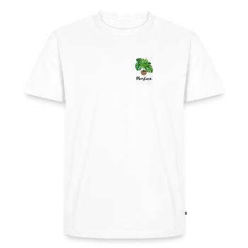 Monstera Flora jardinier de plantes d’intérieur - T-shirt Premium bio Homme - blanc - Devant - Nico (187cm)