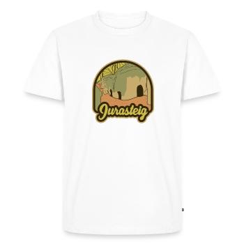 Sentier du Jura - T-shirt Premium bio Homme - blanc - Devant - Nico (187cm)