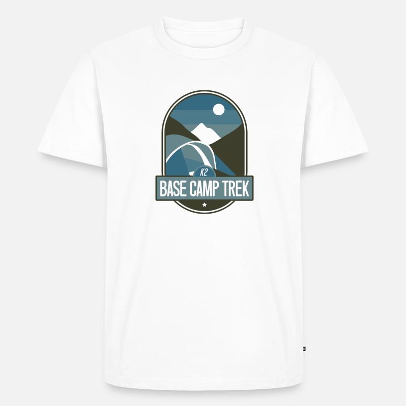 K2 Base Camp Trek - Männer Premium Bio T-Shirt - Weiß