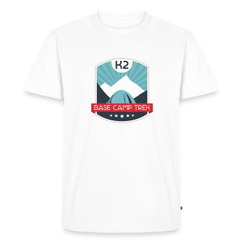 K2 Base Camp Trek - T-shirt Premium bio Homme - blanc - Devant - Nico (187cm)