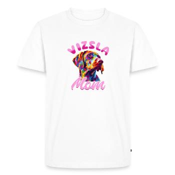Hungarian Magyar Vizsla Dog Breed Vizsla Mom - Men's Premium Organic T-Shirt - white - Front - Nico (187cm)