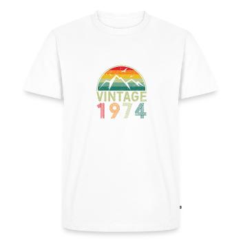 50th Birthday Vintage 1974 Classic Birthday 50 Yea - Men's Premium Organic T-Shirt - white - Front - Nico (187cm)