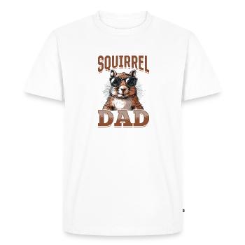 Funny Squirrel Animal Squirrel Dad - Men's Premium Organic T-Shirt - white - Front - Nico (187cm)