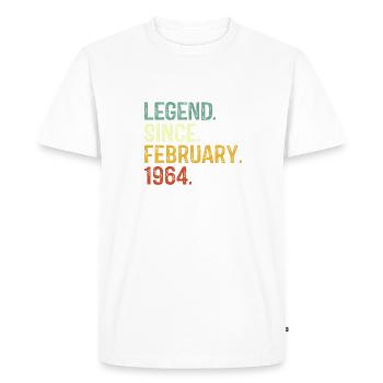 Legend since February 1964 60th Birthday Gifts - Men's Premium Organic T-Shirt - white - Front - Nico (187cm)