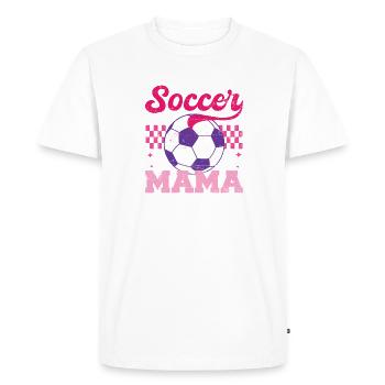 Football Maman Détresse Fête des Mères Maman - T-shirt Premium bio Homme - blanc - Devant - Nico (187cm)