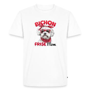 Bichon frisé Race de chien Bichon frisé Maman - T-shirt Premium bio Homme - blanc - Devant - Nico (187cm)