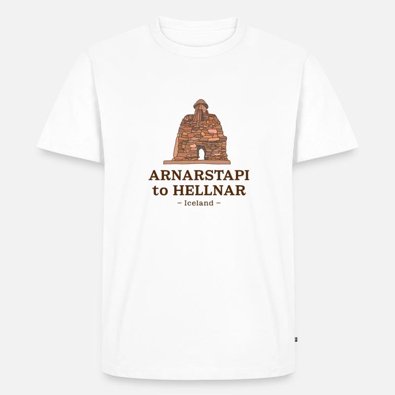 De Arnarstapi à Hellnar – Islande - T-shirt Premium bio Homme - blanc
