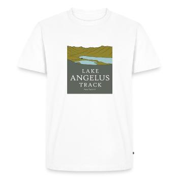 Piste du lac Angelus - Nouvelle-Zélande - T-shirt Premium bio Homme - blanc - Devant - Nico (187cm)