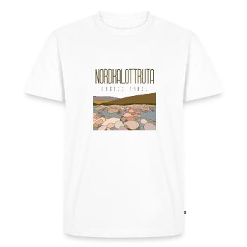 Nordkalottruta - Sentier de l’Arctique - T-shirt Premium bio Homme - blanc - Devant - Nico (187cm)