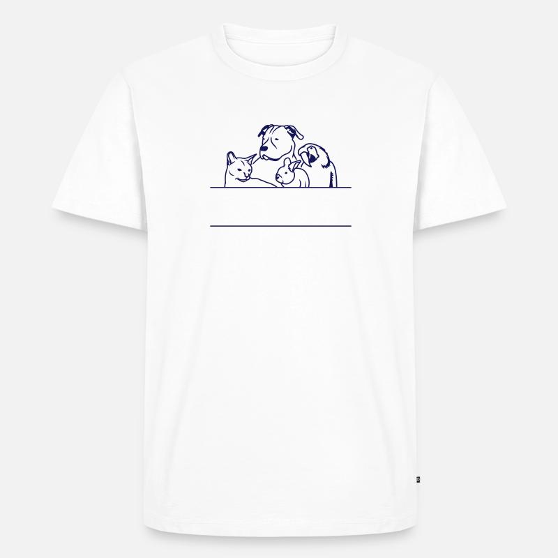 Tierarzt 2013 TEXT HIER - Männer Premium Bio T-Shirt - Weiß