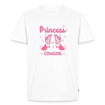 Cette princesse porte des bottes de cow-boy drôles - T-shirt Premium bio Homme - blanc - Devant - Nico (187cm)