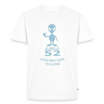 living next door to aliens - Men's Premium Organic T-Shirt - white - Front - Nico (187cm)
