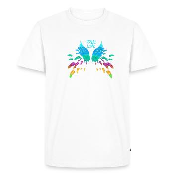 colorful wings,angel wings,angelwings,free love - Men's Premium Organic T-Shirt - white - Front - Nico (187cm)