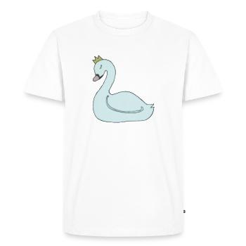 Cygne bleu clair - T-shirt Premium bio Homme - blanc - Devant - Nico (187cm)