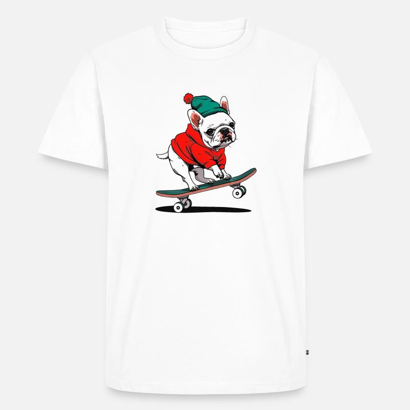 Skatemops - Männer Premium Bio T-Shirt - Weiß