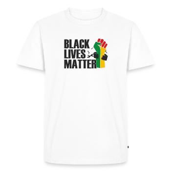 Juneteenth Day 1865, Black Lives Matter - T-shirt Premium bio Homme - blanc - Devant - Nico (187cm)