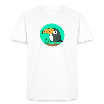 Colorful toucan - Men's Premium Organic T-Shirt - white - Front - Nico (187cm)