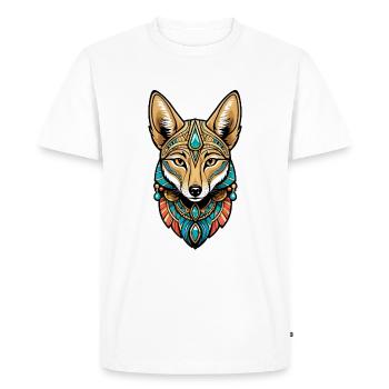 Chacal Égyptien Néo Traditionnel - T-shirt Premium bio Homme - blanc - Devant - Nico (187cm)