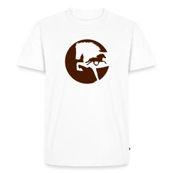 Icelandic horses - Tölt & Pass - Men's Premium Organic T-Shirt - white - Front - Nico (187cm)