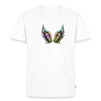 wing fishing wings,wings,watercolor,gray,angel wings - Men's Premium Organic T-Shirt - white - Front - Nico (187cm)