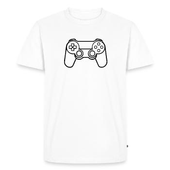 Controller Gaming Video Games Gamepad - Men's Premium Organic T-Shirt - white - Front - Nico (187cm)