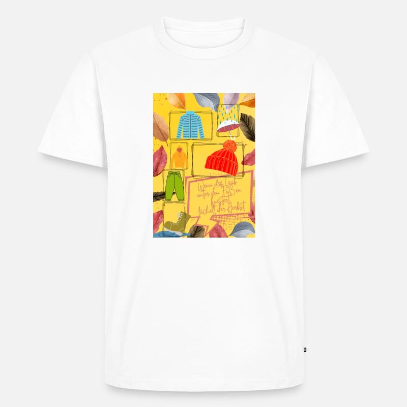 Autumn Essentials - Männer Premium Bio T-Shirt - Weiß