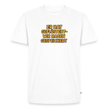 Chuchoté - T-shirt Premium bio Homme - blanc - Devant - Nico (187cm)