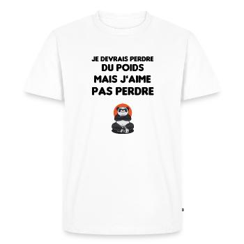 je devrais perdre du poids cadeau humour drôle - T-shirt Premium bio Homme - blanc - Devant - Nico (187cm)