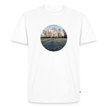 Soleil d’hiver - T-shirt Premium bio Homme - blanc - Devant - Nico (187cm)