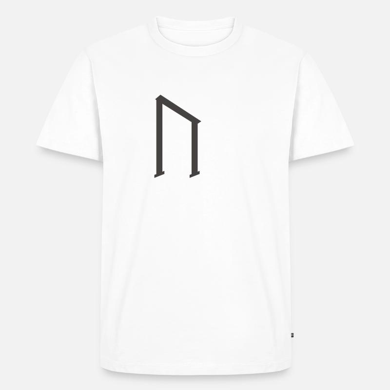 Wikinger Runen Uruz - Männer Premium Bio T-Shirt - Weiß