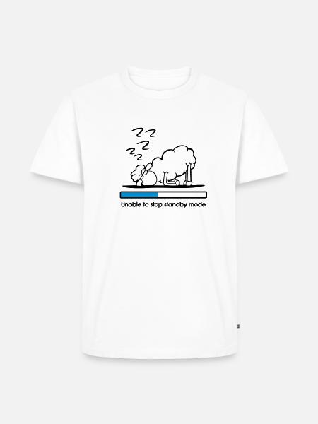 Schaf im Standby - Männer Premium Bio T-Shirt - Weiß