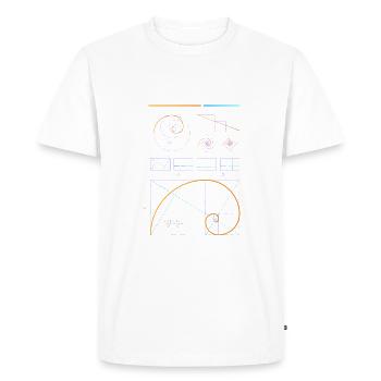 Golden ratio - T-shirt Premium bio Homme - blanc - Devant - Nico (187cm)