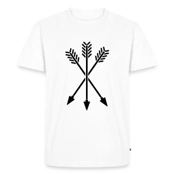 flèches - T-shirt Premium bio Homme - blanc - Devant - Nico (187cm)