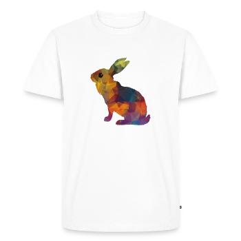 Rabbit - Men's Premium Organic T-Shirt - white - Front - Nico (187cm)