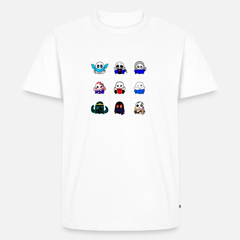 Sans-Man Ghosts by Ruru - Männer Premium Bio T-Shirt - Weiß
