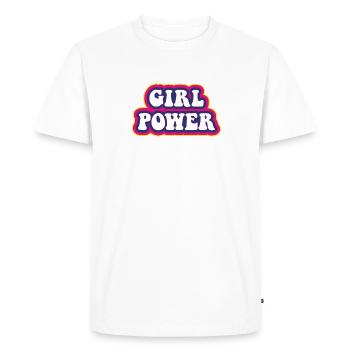 Le pouvoir des filles - T-shirt Premium bio Homme - blanc - Devant - Nico (187cm)