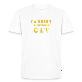 Cat humor - Men's Premium Organic T-Shirt - white - Front - Nico (187cm)