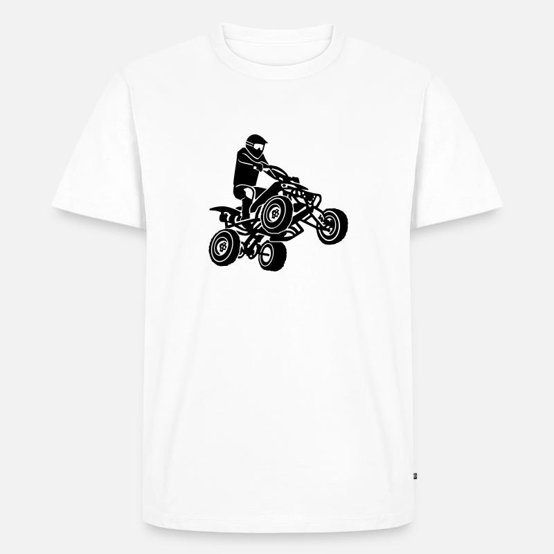 Quad - Männer Premium Bio T-Shirt - Weiß