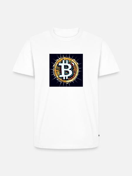 Krypto - Männer Premium Bio T-Shirt - Weiß