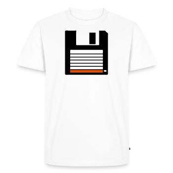floppy disk 3 inch 15 - Men's Premium Organic T-Shirt - white - Front - Nico (187cm)