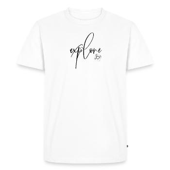 Explore le monde - T-shirt Premium bio Homme - blanc - Devant - Nico (187cm)
