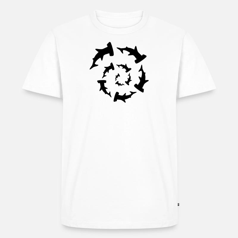 Haie 3 - Männer Premium Bio T-Shirt - Weiß