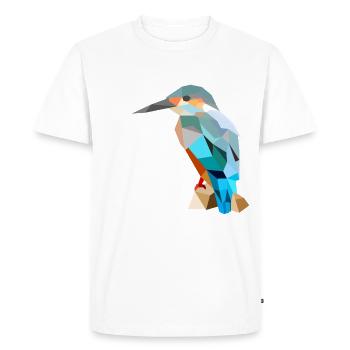 Kingfisher Kingfisher bird Polygon Shirt Mask Mug - Men's Premium Organic T-Shirt - white - Front - Nico (187cm)
