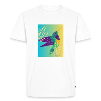 COLIBRI - T-shirt Premium bio Homme - blanc - Devant - Nico (187cm)