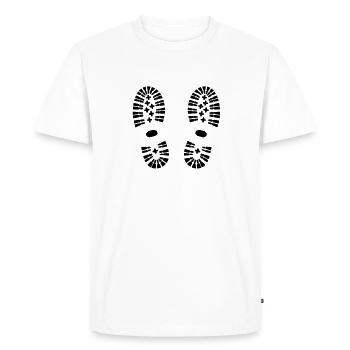 shoe print, hiking - Men's Premium Organic T-Shirt - white - Front - Nico (187cm)