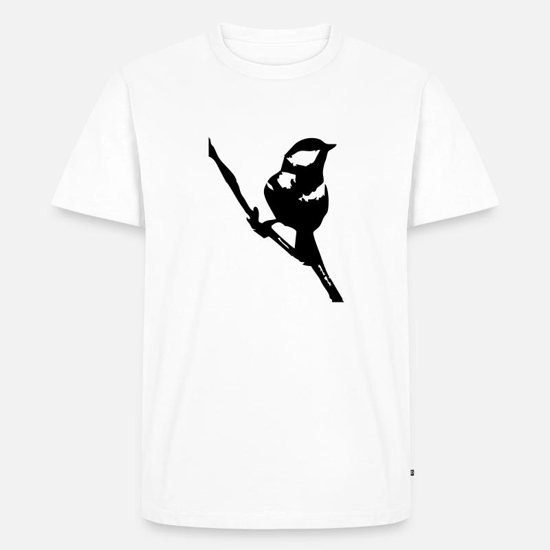Der Spatz - Männer Premium Bio T-Shirt - Weiß